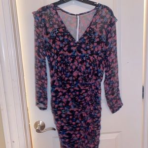 ALL SAINTS floral printed, long sleeve dress